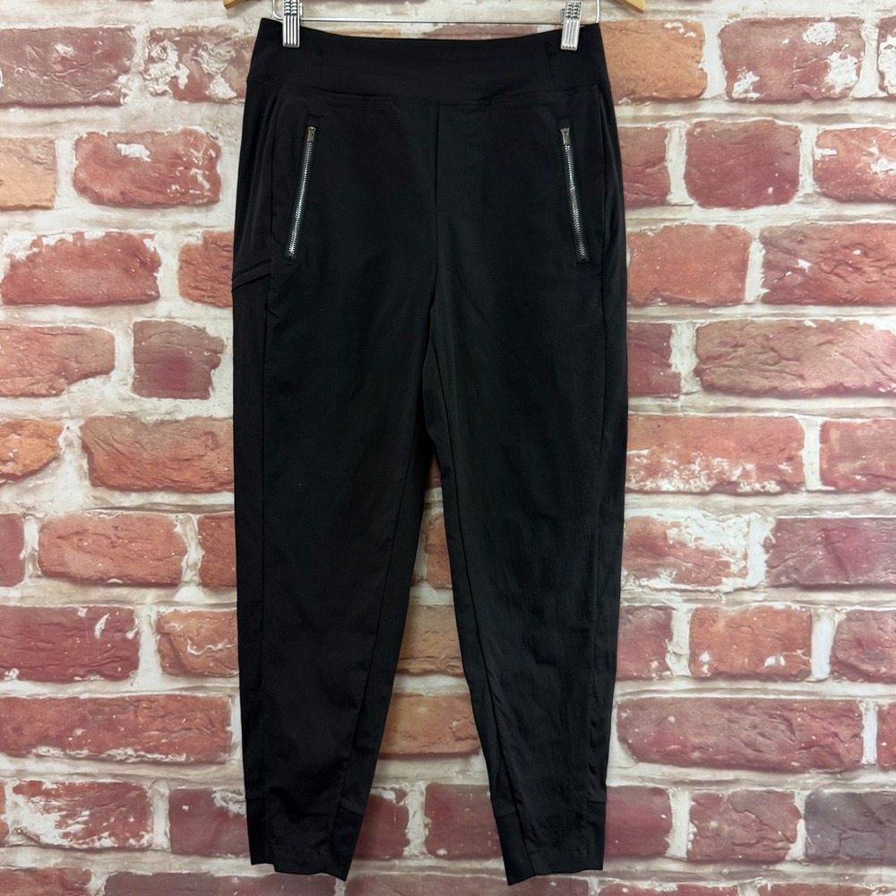 Athleta Pants Womens 4P Plain Black Tapered Ankle Stretchy Athletic Gym Pocketed